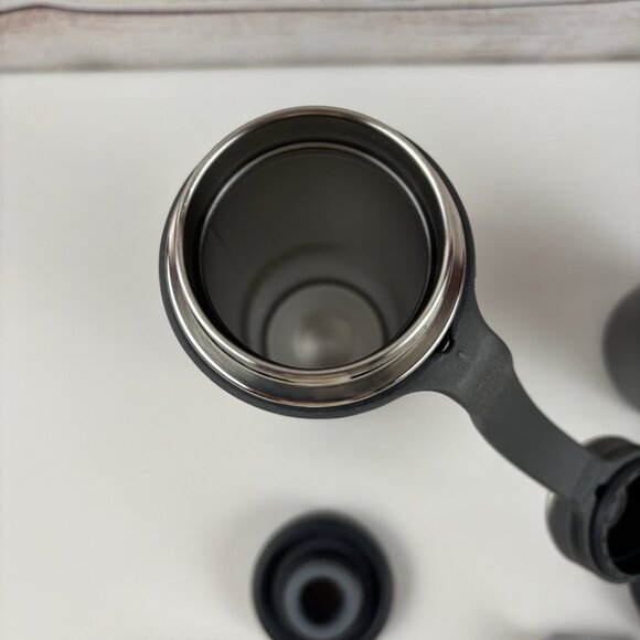 (2) EcoVessel The Boulder 20oz Bottles Insulated Stainless Steel & Strainer Gray - Picture 6 of 10